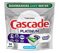 Cascade Platinum Oxi Fresh Scent Dishwasher Pods ActionPacs - 14 Count