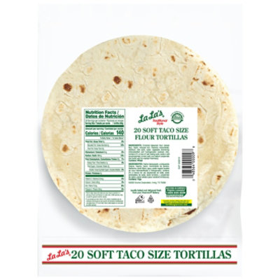 LaLa's Flour Tortillas Soft Taco Size - 20 Count - Image 2