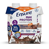 Ensure Max Protein Chocolate W Caffeine - 4-11 FZ - Image 1
