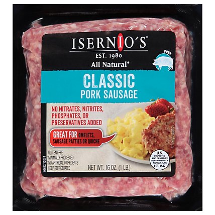 Isernios Classic Pork Sausage - 16 OZ - Image 3