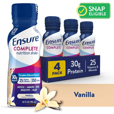 Ensure Complete Vanilla Nutrition Shake - 4-10 Fl. Oz. - Image 1