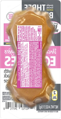 Three Bridges Ham & Gruyere Egg Bites Made With Egg Whites - 4 OZ - Image 6