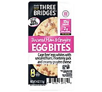 Three Bridges Ham & Gruyere Egg Bites Made With Egg Whites - 4 OZ
