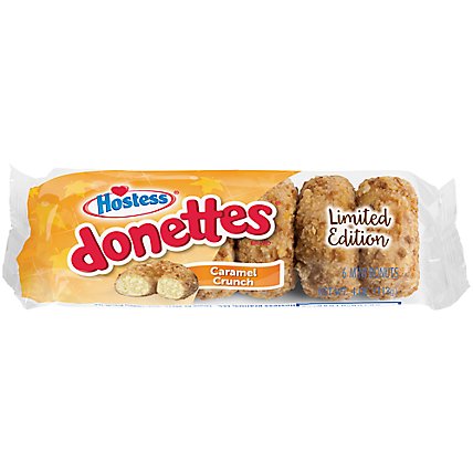 Hostess Caramel Crunch Donettes Donuts Single Serve 6 Count - 4 Oz - Image 1
