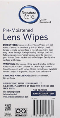 Signature Select/Care Lens Wipes Pre Moistened - 100 CT - Image 5