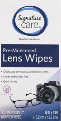 Signature Select/Care Lens Wipes Pre Moistened - 100 CT - Image 2