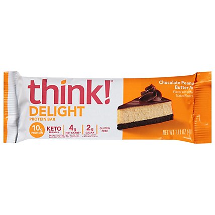 Think Keto Protein Chocolate Peanut Butter Pie Bar - 1.41 OZ - Image 3