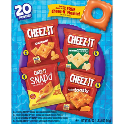 Cheez-It Cheese Crackers Variety Pack Baked Snack Crackers 20 Count - 19.1 Oz - Image 3