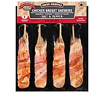 Hemplers Bacon Wrapped Chicken Breast Skewers Salt And Pepper - 9.87 OZ