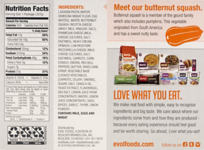 Evol Butternut Squash Lasagna - 10.8 OZ - Image 2