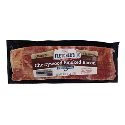 Fletchers Cherrywood Smoked Bacon - 18 OZ - Image 1