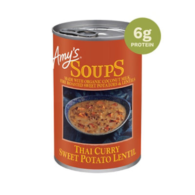 Amy's Thai Curry Sweet Potato Lentil Soup - 14.1 Oz