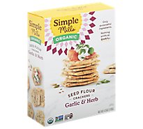 Simple Mills Cracker Seed Garlic Herb - 4.25 Oz