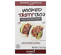 Wicked Tasty Taco Taco Simmer Sauce Smokin Chipotle Flavor Medium - 2.7 Oz