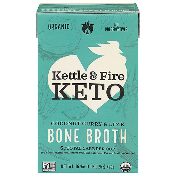 Kettle N Fire Bone Chkn Broth Ccnt Curry - 16.9 OZ