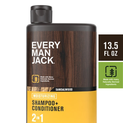 Every Man Jack Shampoo Sandalwood - 13.5 OZ - Image 1