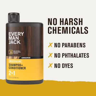 Every Man Jack Shampoo Sandalwood - 13.5 OZ - Image 7