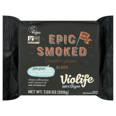 Violife Cheddar Blocks Vegan Smoked - 7.05 Oz