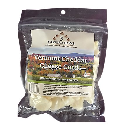 5 Generations Creamery Vermont Farmstead Cheddar Curds - 8 OZ - Image 1