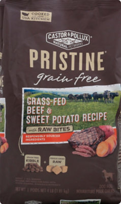 Pristine Grain Free Grass-fed Beef & Sweet Potato Recipe With Raw Bites - 4 LB - Image 2