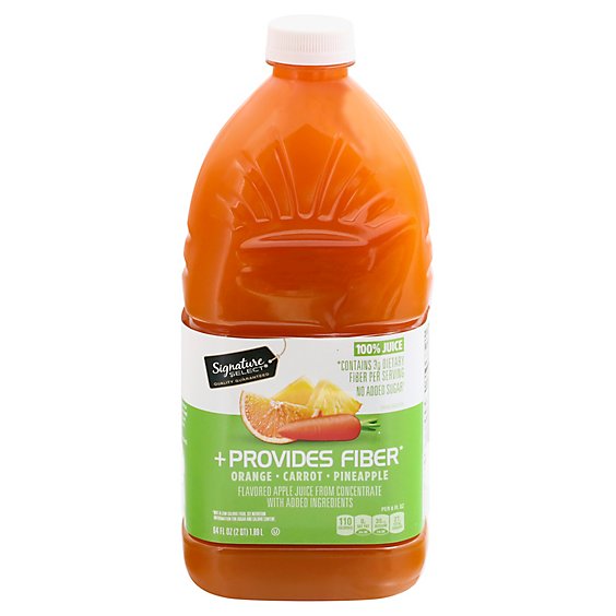 Signature Select Provides Fiber Orange Carrot Pineapple Juice - 64 FZ
