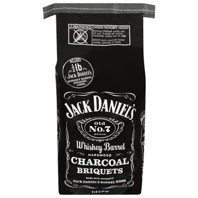 Jack Daniels Whiskey Barrel Charcoal Briquets - 8 LB - Image 1