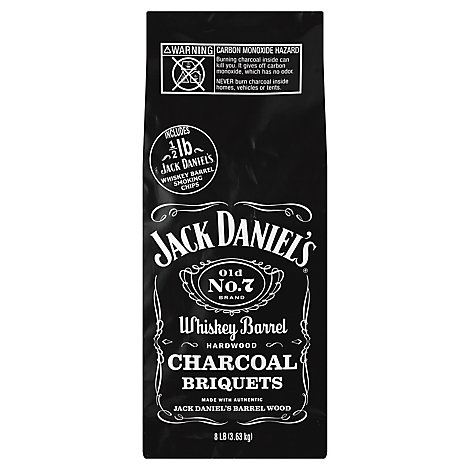 Jack Daniels Whiskey Barrel Charcoal Briquets - 8 LB