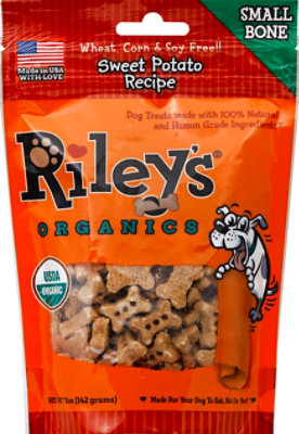 Rileys Dog Treats Sweet Potato Small Bone At Least 95% Organic - 5 OZ - Image 2