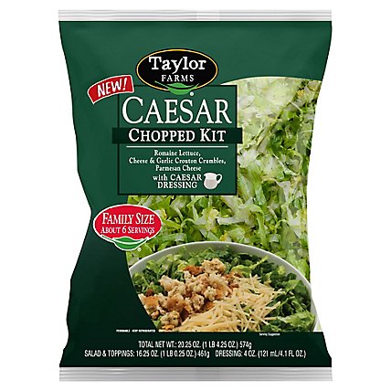 Taylor Farms Caesar Family Size Chopped Salad Kit Bag - 20.25 Oz - Image 2