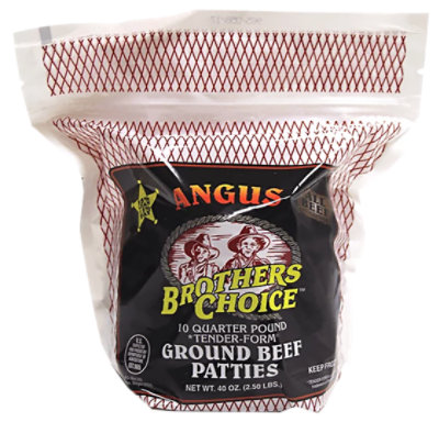 Brothers Choice 90% Angus Frozen Patties - 2.5 LB - Image 1