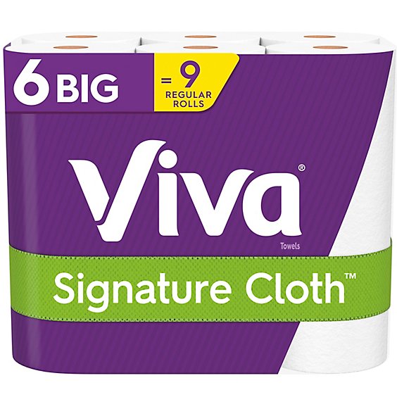 Viva Signature Cloth Paper Towels Choose A Sheet Big Rolls - 6 Roll