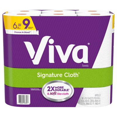 Viva Signature Cloth Paper Towels Choose A Sheet Big Rolls - 6 Roll - Image 1