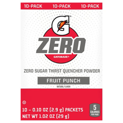 Gatorade Zero Zero Sugar Thirst Quencher Powder Fruit Punch - 1.08 OZ - Image 3