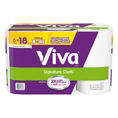 Viva Signature Cloth Paper Towels Choose A Sheet Triple Rolls - 6 Roll - Image 5