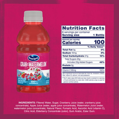 Ocean Spray Cranberry Watermelon Juice - 6-10 FZ - Image 5