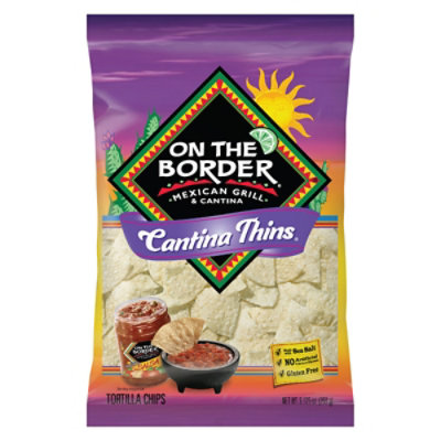 On the Border Cantina Thins Tortilla Chips - 9.125 Oz