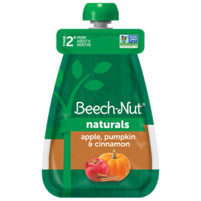  Beech-nut Stage 2 Apple Pumpkin & Cinnamon Baby Food Pouch - 3.5 OZ 