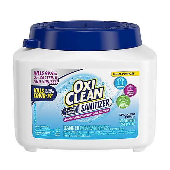 Oxiclean Laundry And Home Sanitizer For Laundry Kitchen Bath Carpet And Upholstery - 2.5 Lbs