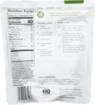 Simply Organic Tikka Masala Simmer Sauce - 6 OZ - Image 6