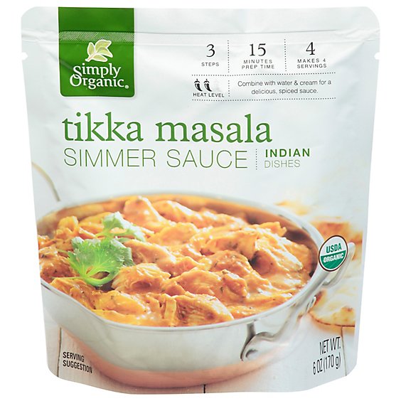 Simply Organic Tikka Masala Simmer Sauce - 6 OZ