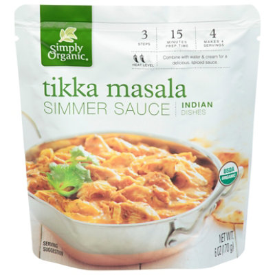 Simply Organic Tikka Masala Simmer Sauce - 6 OZ