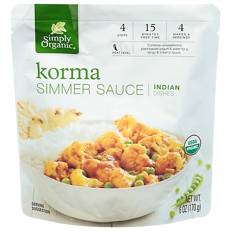 Simply Organic Korma Simmer Sauce - 6 OZ