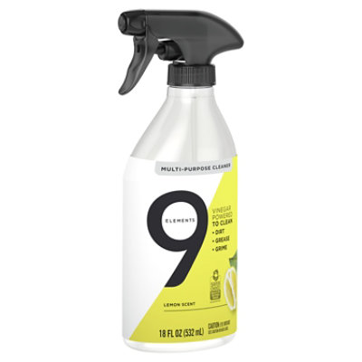 9 Elements All Purpose Cleaner Lemon Multi Surface Cleaning Vinegar Spray - 18 Oz - Image 2