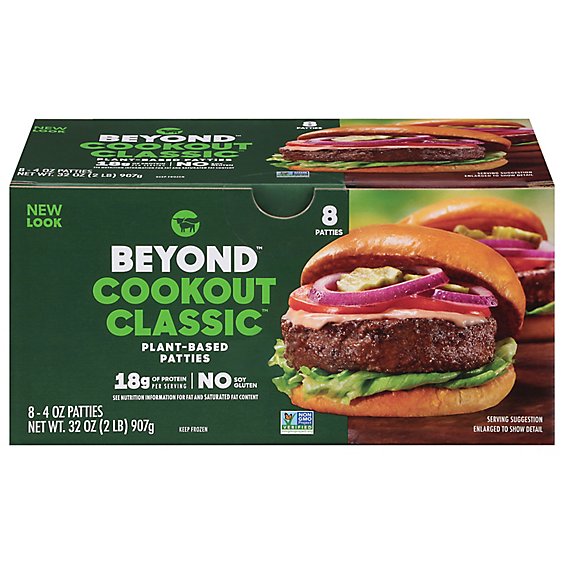 Beyond Meat Cookout Classic Plant Based Burger Patties 8 Count - 32 Oz