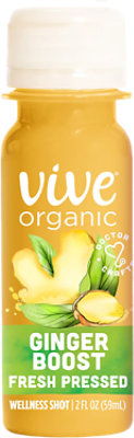 Vive Organic Ginger Boost Wellness Shot Fresh Pressed Ginger Shot - 2 Fl. Oz. - Image 1