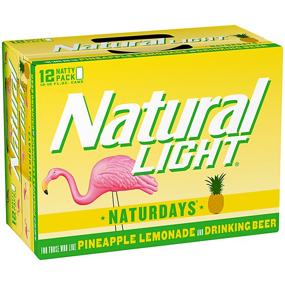 Natural Light Naturdays Pineapple Lemonade Beer Cans - 12-12 Fl. Oz.