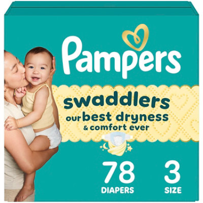 Pampers Swaddlers Active Size 3 Baby Diaper - 78 Count