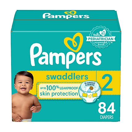 Pampers Swaddlers Size 2 Diaper - 84 Count - Image 2