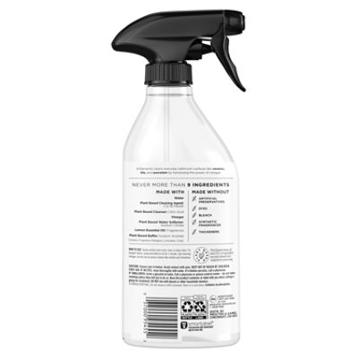 9 Elements Bathroom Cleaner Lemon Multi Surface Shower Tub & Tile Cleaning Vinegar Spray - 18 Oz - Image 3