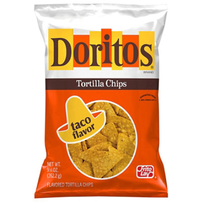  Doritos Tortilla Chips Taco Flavored - 9.25 OZ 